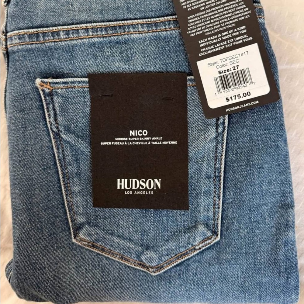 Hudson Jeans Blue Ankle Cropped Denim